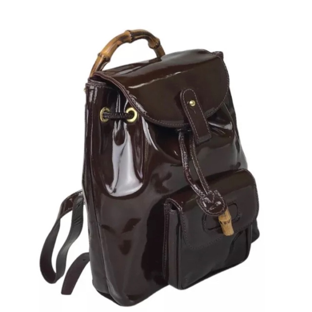 Vintage Gucci Deep Red Brown Backpack Bag